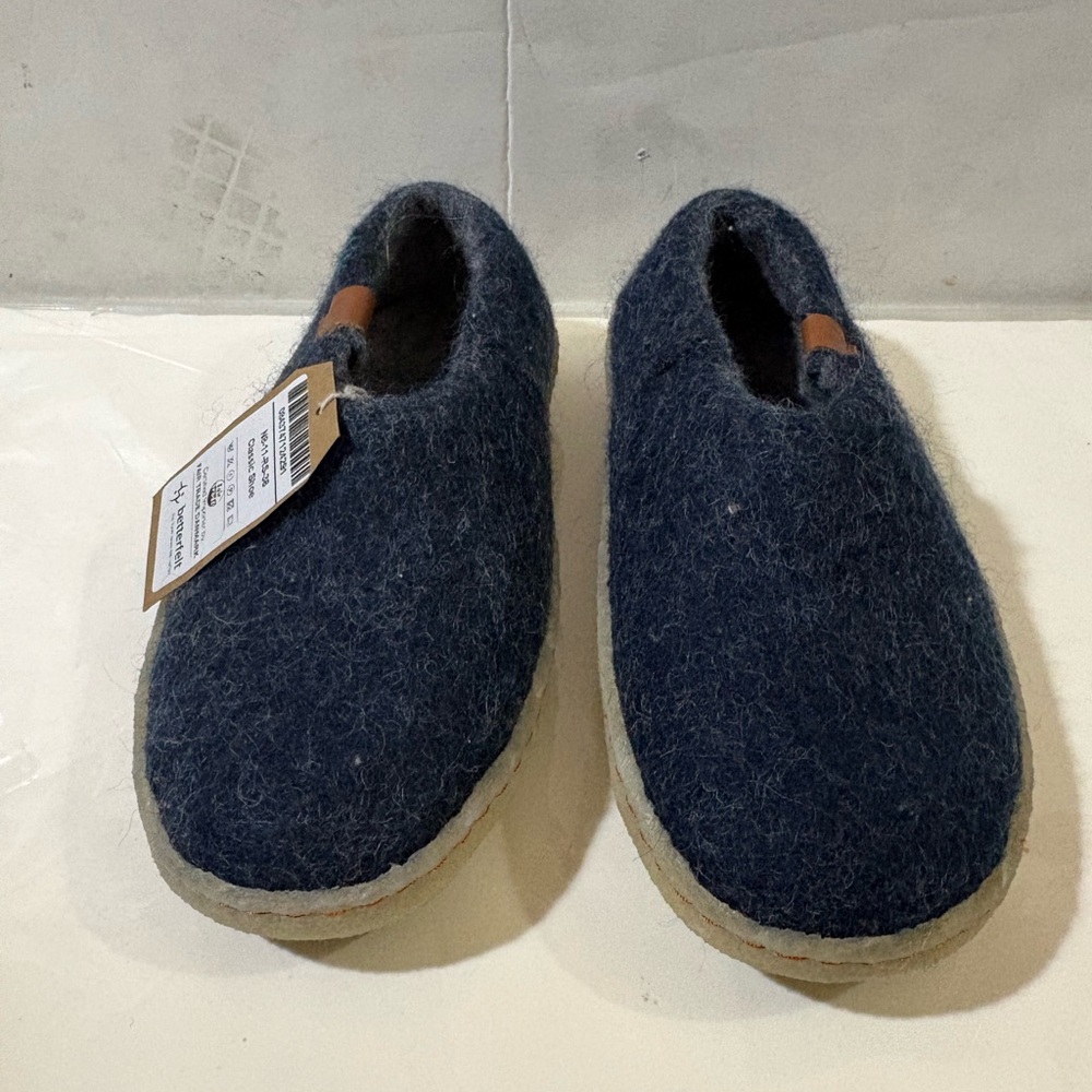 Betterfelt NEW Cozy Blue Wool Slippers with rubber sole